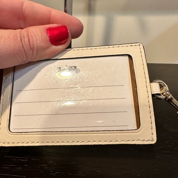 Coach White and Pink Cherry Card Holder NWOT - Picture 6 of 6